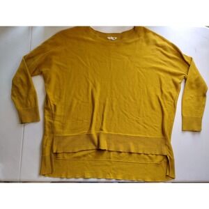 EILEEN FISHER Mustard Yellow High Low Knit Sweater S